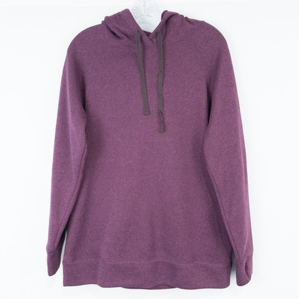 Eddie Bauer Radiator 2.0 Fleece Hooded Pullover Sweatshirt Womens Medium Purple
